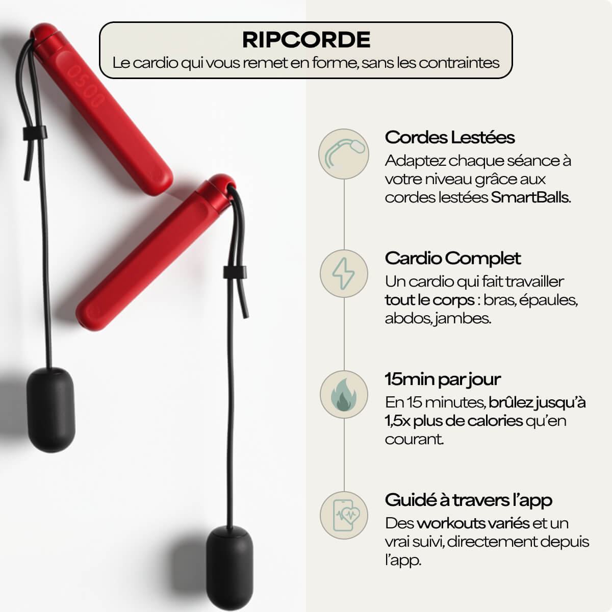 Corde à sauter connectée - Ripcorde v2.0